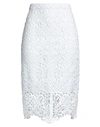 Burberry Woman Midi Skirt White Size 8 Cotton, Polyester In White