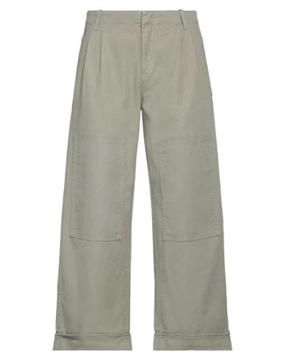 Etro Man Pants Military Green Size 34 Cotton, Elastane