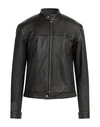 Stewart Man Jacket Black Size Xxl Lambskin In Black