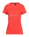 Just Cavalli Woman T-shirt Tomato Red Size Xxl Cotton