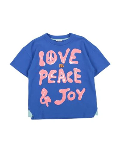 Dolce & Gabbana Babies'  Toddler Boy T-shirt Blue Size 7 Cotton, Viscose
