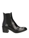 1725.a Woman Ankle Boots Black Size 7 Soft Leather