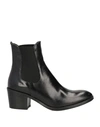 1725.a Woman Ankle Boots Black Size 7 Leather