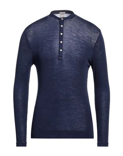 Massimo Alba Man Sweater Midnight Blue Size M Wool In Blue
