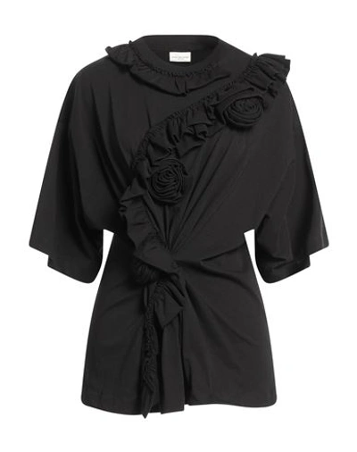 Dries Van Noten Woman T-shirt Black Size M Cotton