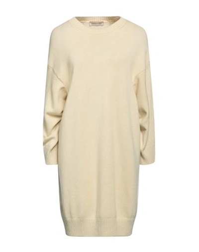 Gentryportofino Woman Short Dress Light Yellow Size 8 Cashmere