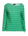 Roberto Collina Woman Sweater Green Size M Cotton In Green