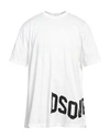 Dsquared2 Slouch T-shirt With Contrasting Logo Print In White