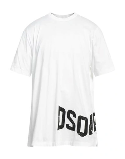 Dsquared2 Man T-shirt White Size Xxl Cotton