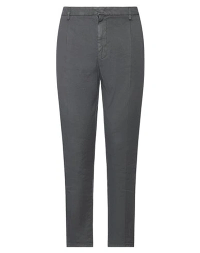 Dondup Man Pants Grey Size 34 Linen, Lyocell, Elastane