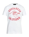 Dsquared2 Crew Neck California Printed T-shirt In White