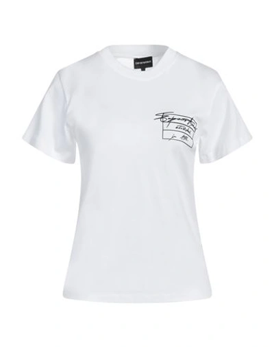 Emporio Armani Woman T-shirt White Size 14 Cotton