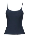 Emisphere Woman Tank Top Navy Blue Size 8 Polyamide