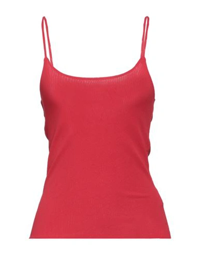 Emisphere Woman Tank Top Brick Red Size 12 Polyamide