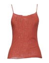 Emisphere Woman Tank Top Rust Size 6 Polyamide In Red