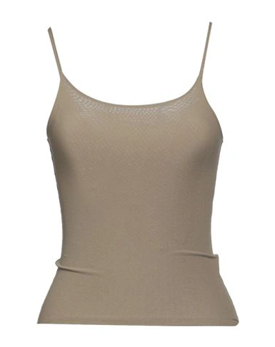 Emisphere Woman Tank Top Sage Green Size 4 Polyamide