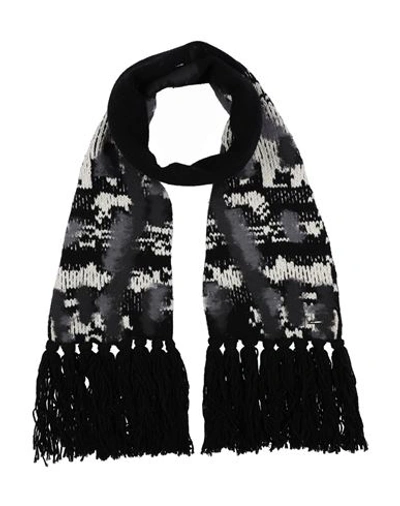 Les Hommes Babies'  Toddler Boy Scarf Black Size 6 Wool, Polyamide