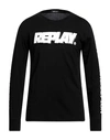 Replay Man T-shirt Black Size Xl Cotton
