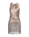 Nanushka Woman Top Khaki Size M Triacetate, Polyester In Beige