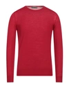 Ferrante Man Sweater Red Size 50 Merino Wool