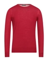 Ferrante Man Sweater Red Size 50 Merino Wool In Red