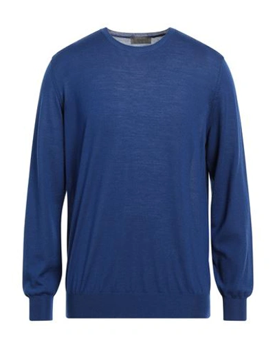 Ferrante Man Sweater Blue Size 50 Merino Wool