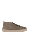 Natural World Man Sneakers Military Green Size 9 Soft Leather In Green