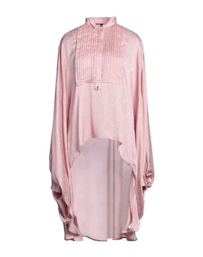 Cavalli Class Woman Shirt Pink Size 14 Polyester