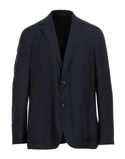 Zegna Man Suit Jacket Midnight Blue Size 40 Cashmere, Silk