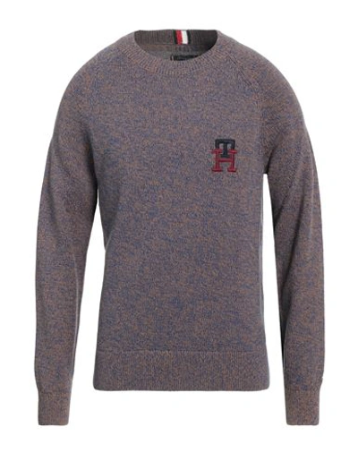 Tommy Hilfiger Man Sweater Blue Size Xl Cotton In Blue