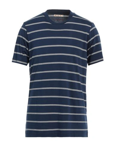 Marni Man T-shirt Midnight Blue Size 38 Cotton