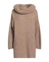 Gentryportofino Woman Sweater Sand Size 10 Alpaca Wool, Mohair Wool, Viscose, Polyamide, Polyester In Beige