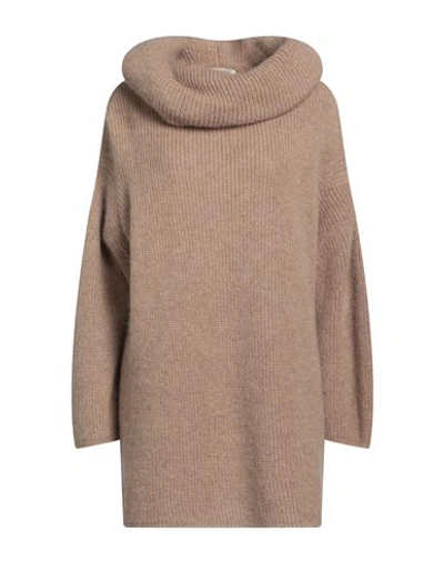 Gentryportofino Woman Sweater Sand Size 10 Alpaca Wool, Mohair Wool, Viscose, Polyamide, Polyester In Beige