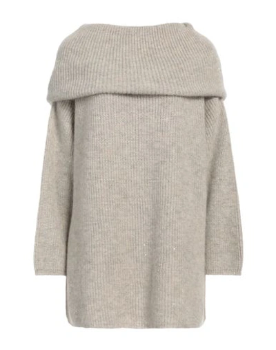 Gentryportofino Woman Sweater Beige Size 8 Alpaca Wool, Mohair Wool, Viscose, Polyamide, Polyester
