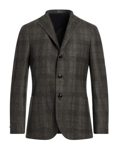 Barba Napoli Man Suit Jacket Khaki Size 46 Virgin Wool In Beige