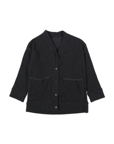 NANÁN NANÁN TODDLER GIRL CARDIGAN CHARCOAL SIZE 4 COTTON, POLYAMIDE, ELASTANE