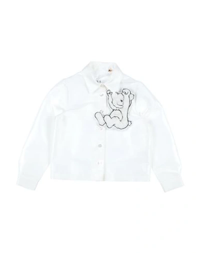 Caroline Bosmans Babies'  Toddler Girl Shirt White Size 6 Polyester, Polyamide, Elastane