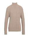 Why Not Brand Man Turtleneck Beige Size Xl Acrylic, Wool