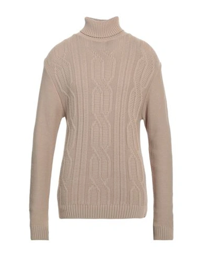 Why Not Brand Man Turtleneck Beige Size Xl Acrylic, Wool