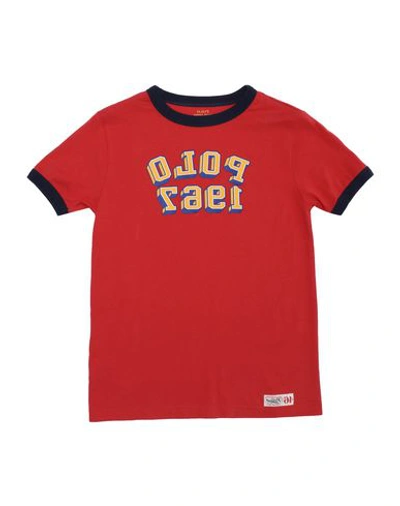 Polo Ralph Lauren Babies'  Crew Neck Cotton Jersey Tee Toddler Boy T-shirt Red Size 5 Cotton