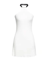 Courrèges Mini Chocker Fine-ribbed Dress In White