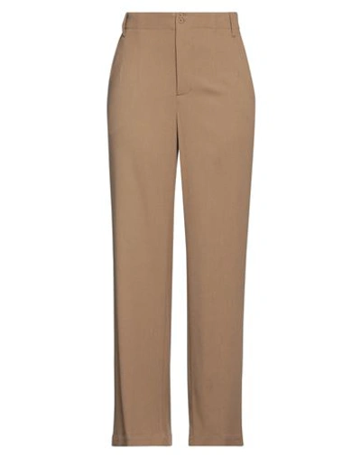 Gentryportofino Woman Pants Camel Size 4 Viscose, Virgin Wool, Elastane In Beige