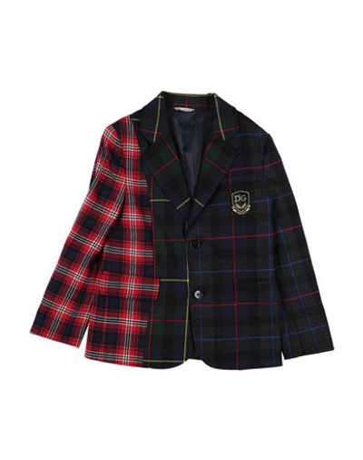 Dolce & Gabbana Babies'  Toddler Boy Blazer Red Size 7 Virgin Wool, Polyamide, Elastane