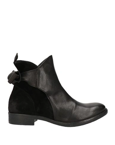 1725.a Woman Ankle Boots Black Size 8 Soft Leather