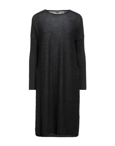 Gentryportofino Woman Short Dress Steel Grey Size 4 Cashmere