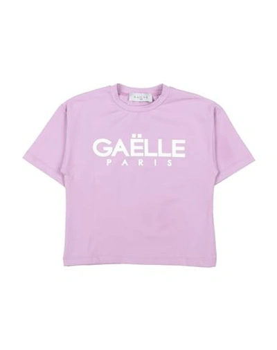 Gaelle Paris Babies' Gaëlle Paris Toddler Girl T-shirt Lilac Size 6 Cotton, Elastane In Purple