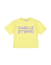 Gaelle Paris Babies' Gaëlle Paris Toddler Girl T-shirt Yellow Size 6 Cotton, Elastane