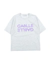 Gaelle Paris Babies' Gaëlle Paris Toddler Girl T-shirt Light Grey Size 6 Cotton, Elastane