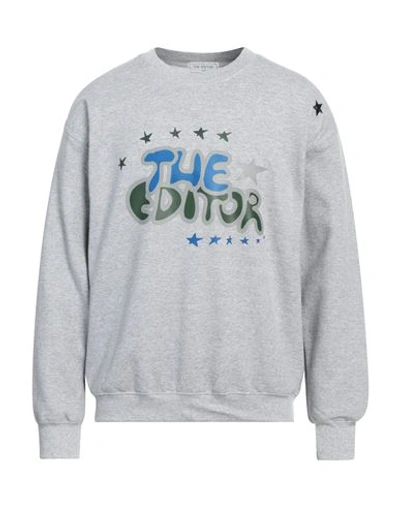 The Editor Man Sweatshirt Grey Size L Cotton, Polyester