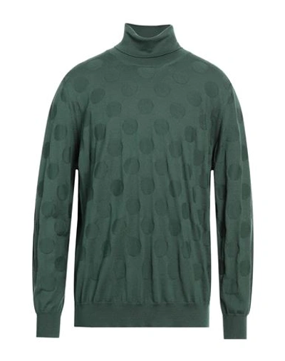 +39 Masq Man Turtleneck Dark Green Size 46 Merino Wool